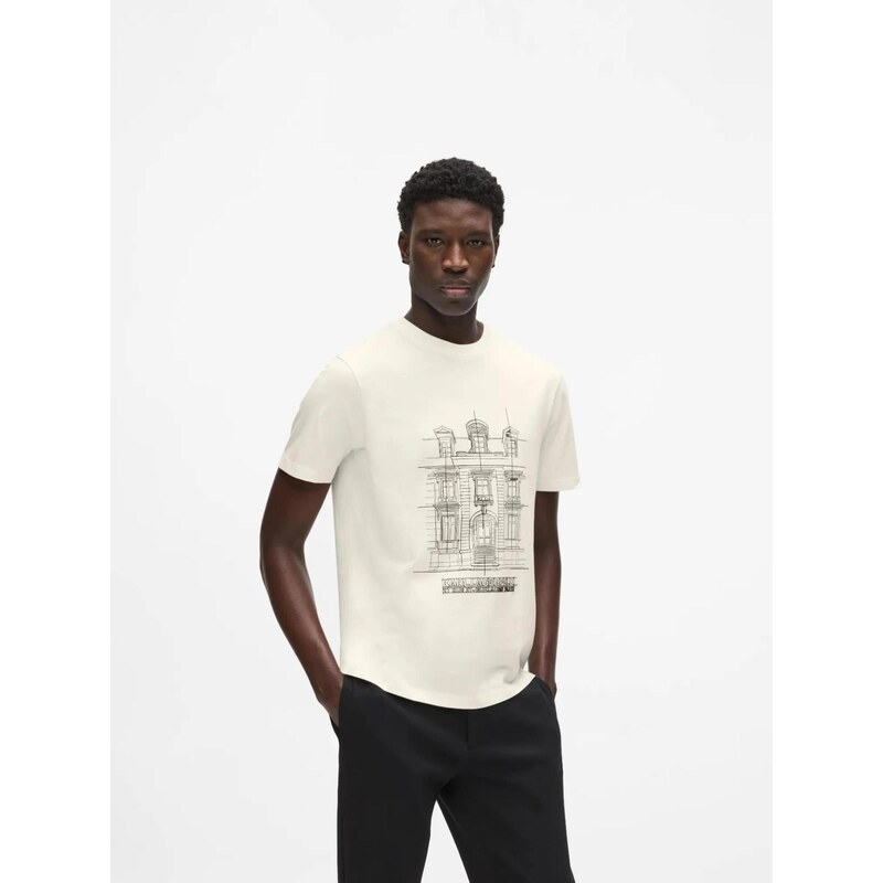 Karl Lagerfeld Tričko krémová / černá