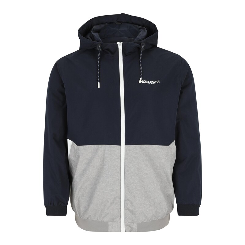Jack & Jones Plus Přechodná bunda JJRush noční modrá / světle