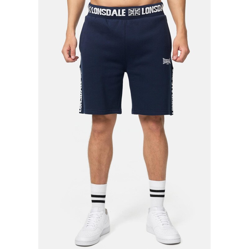 LONSDALE Sportovní kalhoty Bray tmavě modrá / bílá