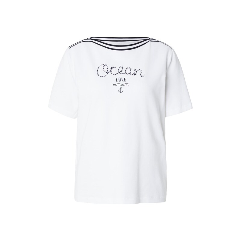 Marc Cain Tričko černá / bílá