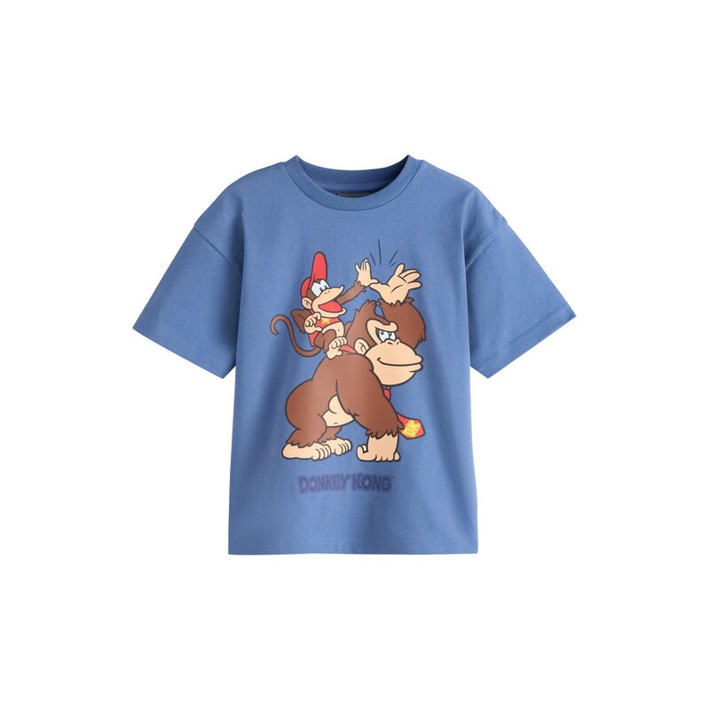 Next Tričko Mario Gaming béžová / safírová / hnědá / červená