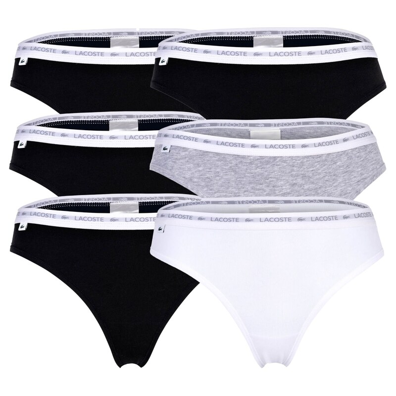 LACOSTE Tanga černá / bílá
