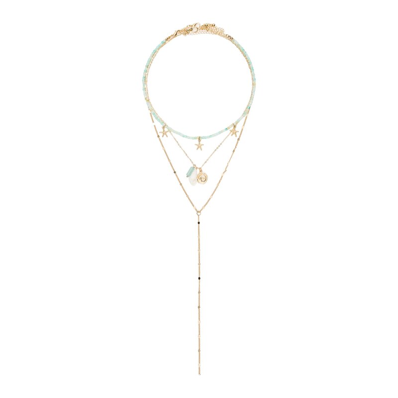 Bershka Řetízek LARIAT zlatá