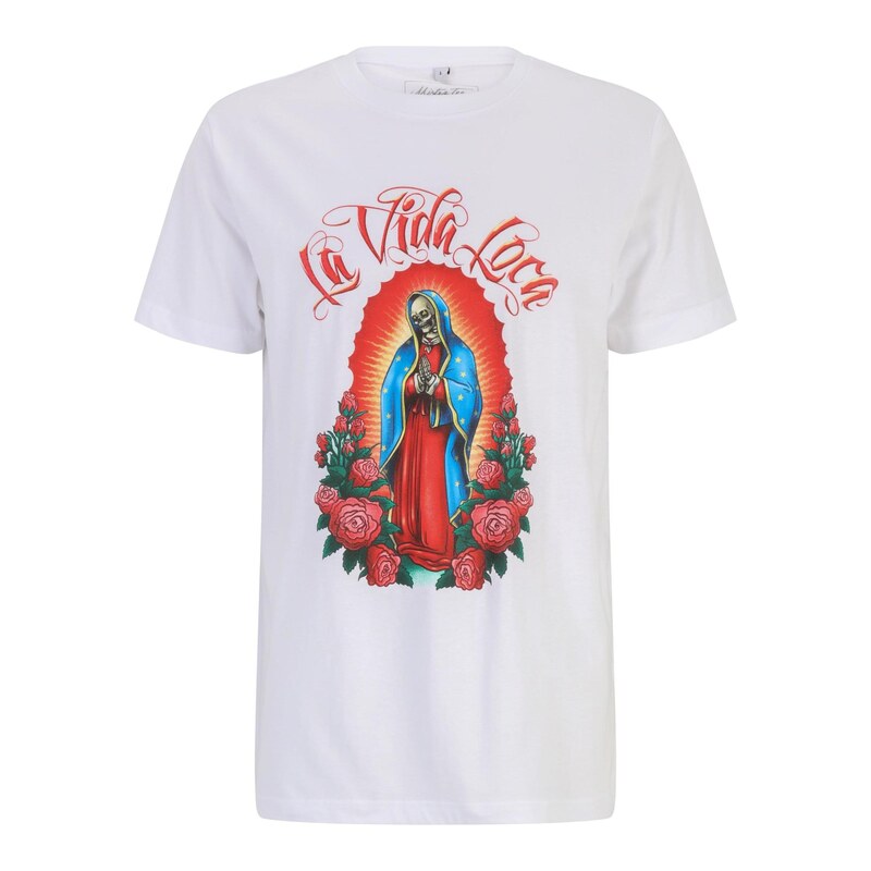 Mister Tee Tričko světlemodrá / zelená / oranžově červená / bílá