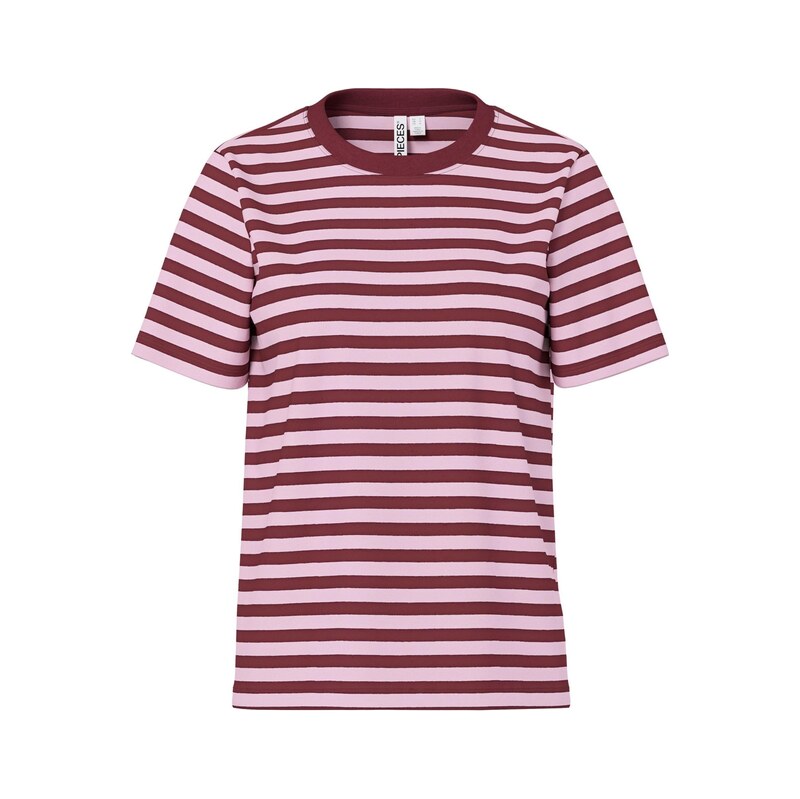 PIECES Tričko PCRia pink / burgundská červeň