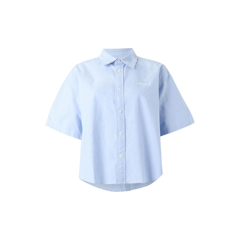 Carhartt WIP Halenka Kaia pastelová modrá / bílá