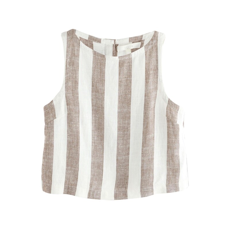 Next Top tmavě béžová / offwhite