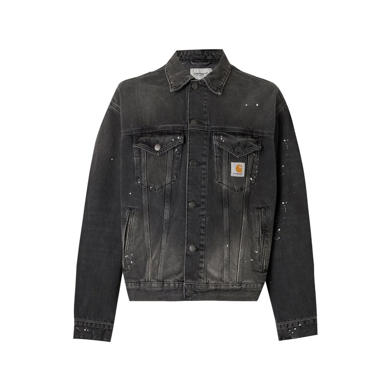 Carhartt WIP Přechodná bunda Helston černá džínovina