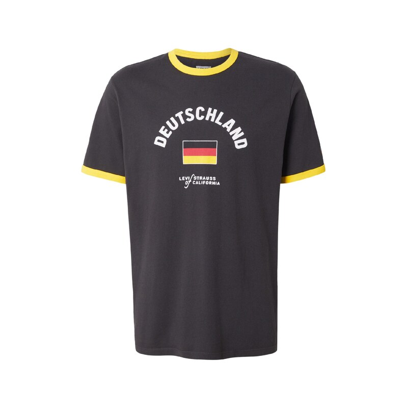 LEVIS  Tričko Germany Ringer Tee žlutá / černá / bílá