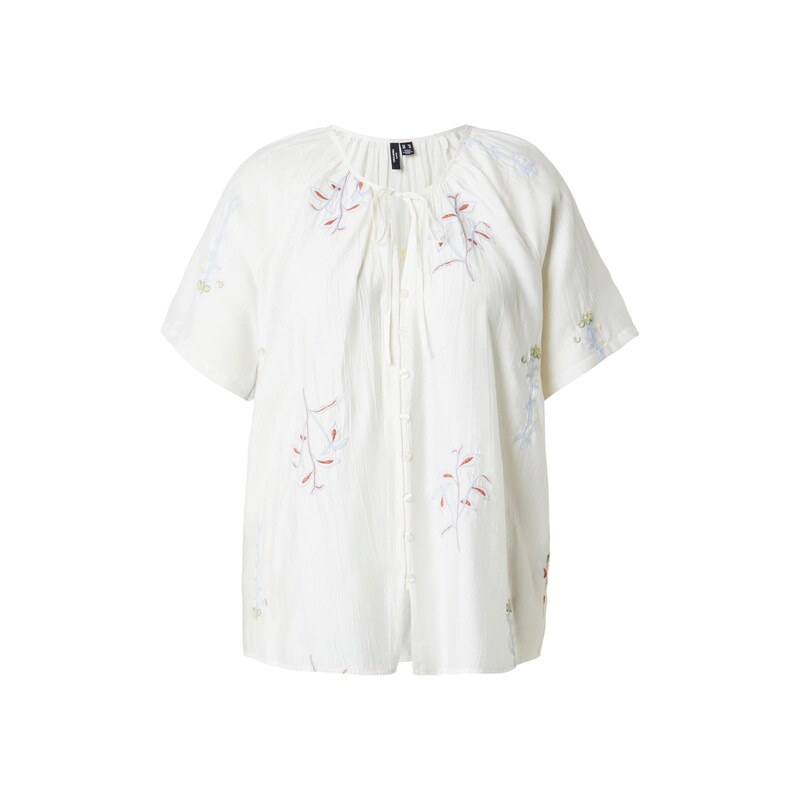 Vero Moda Curve Halenka VMCLina světlemodrá / kaštanově hnědá /
