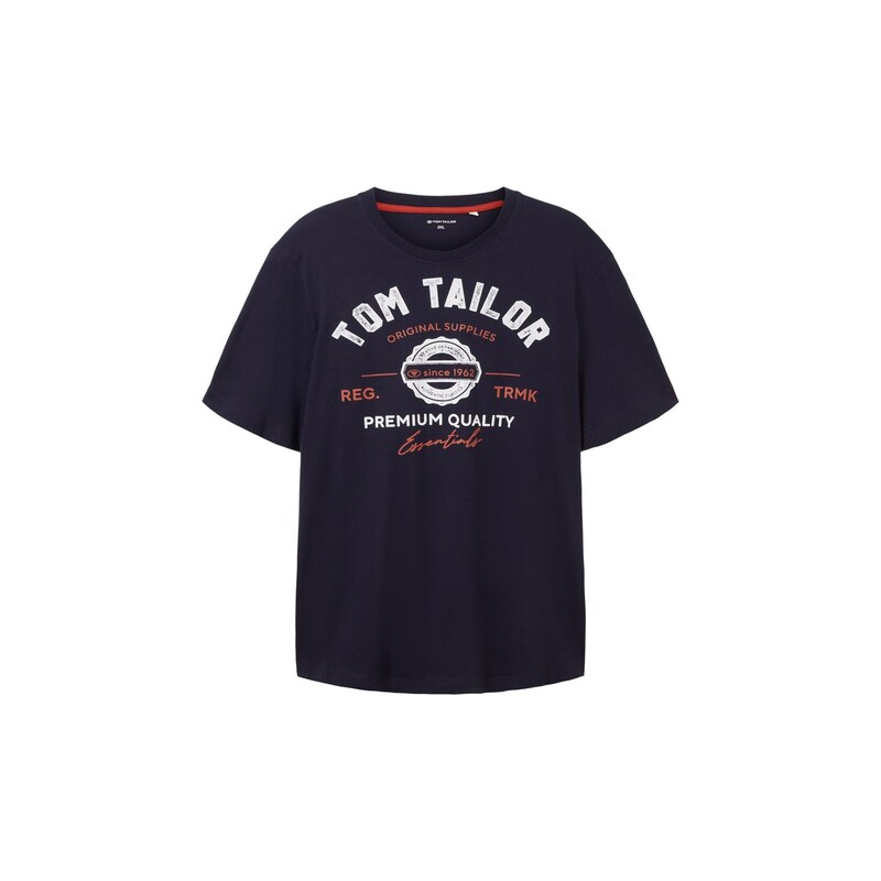 TOM TAILOR Men + Tričko námořnická modř / červená / bílá