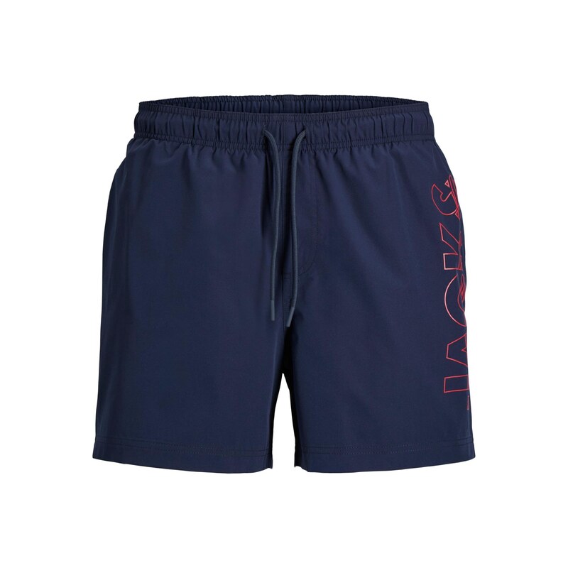 JACK & JONES Plavecké šortky JPSTMaui námořnická modř / červená