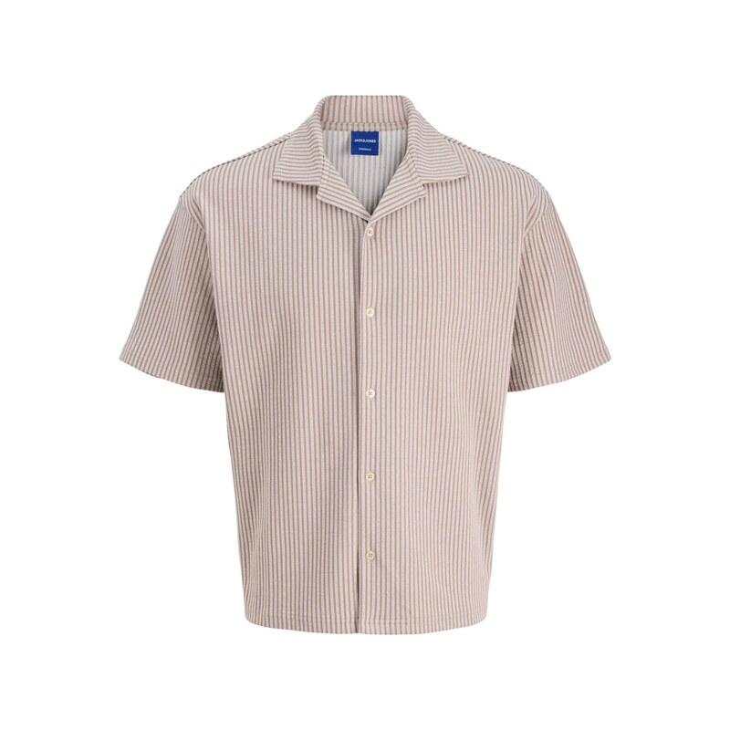 JACK & JONES Košile JORSUMMER mokka / bílá