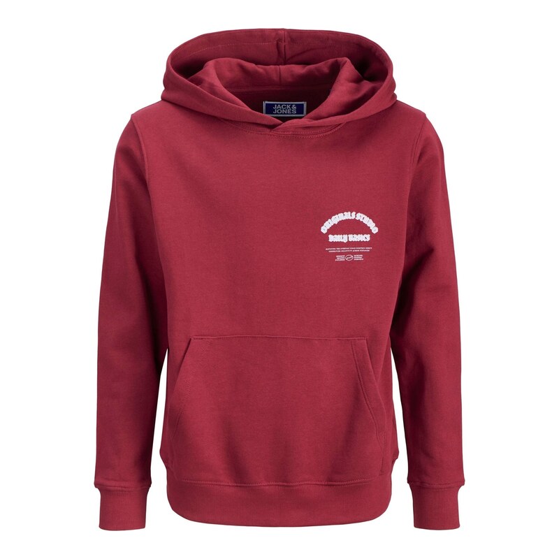 Jack & Jones Junior Mikina červená / bílá