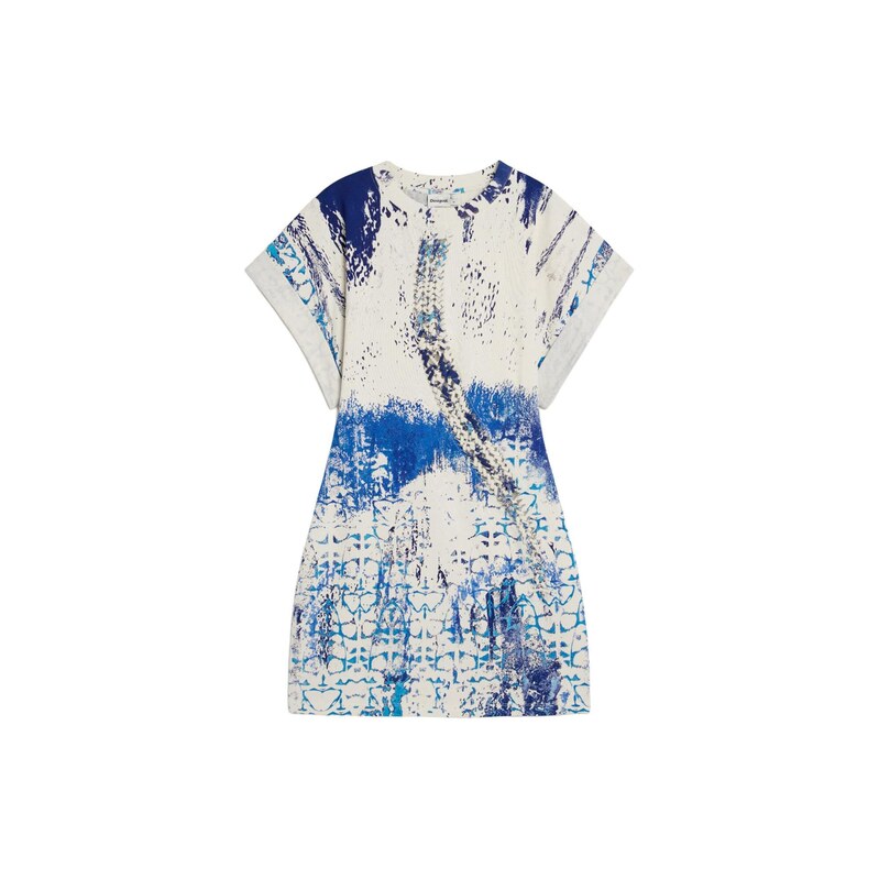 Desigual Šaty M. C. Lacroix modrá / aqua modrá / černá /