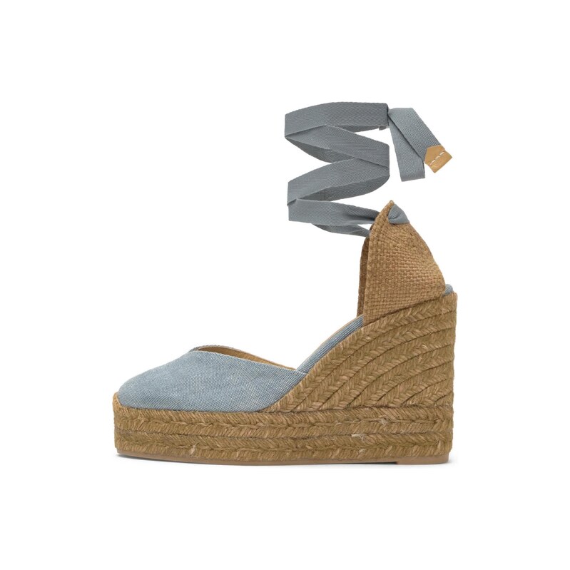 Castañer Espadrilky Chiara béžová / azurová