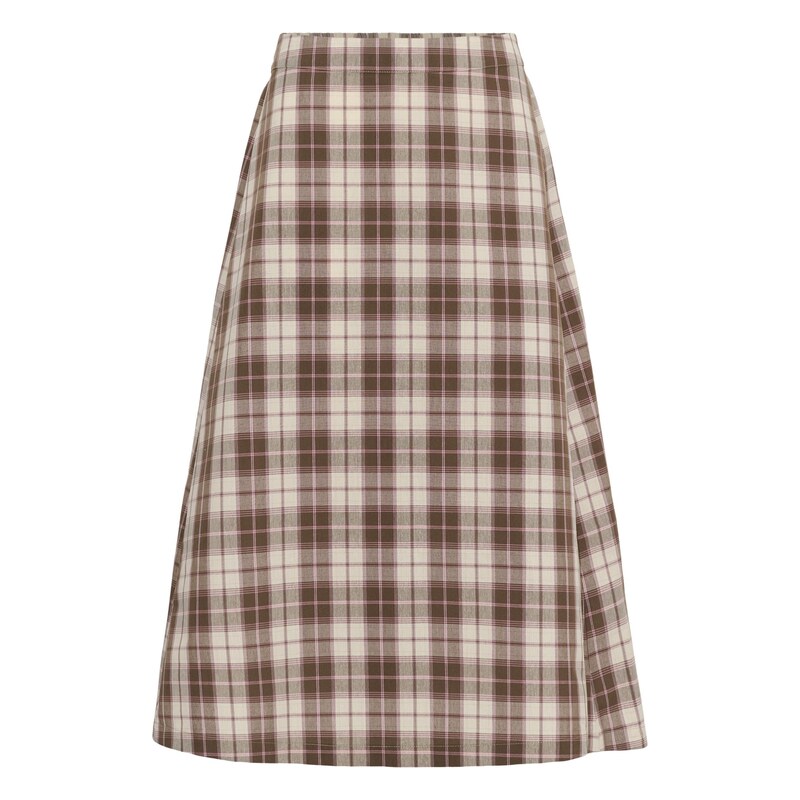 CULTURE Sukně CUVivva krémová / hnědá / růžová