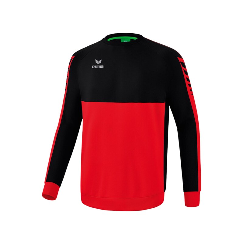 ERIMA Sportovní mikina červená / černá / bílá