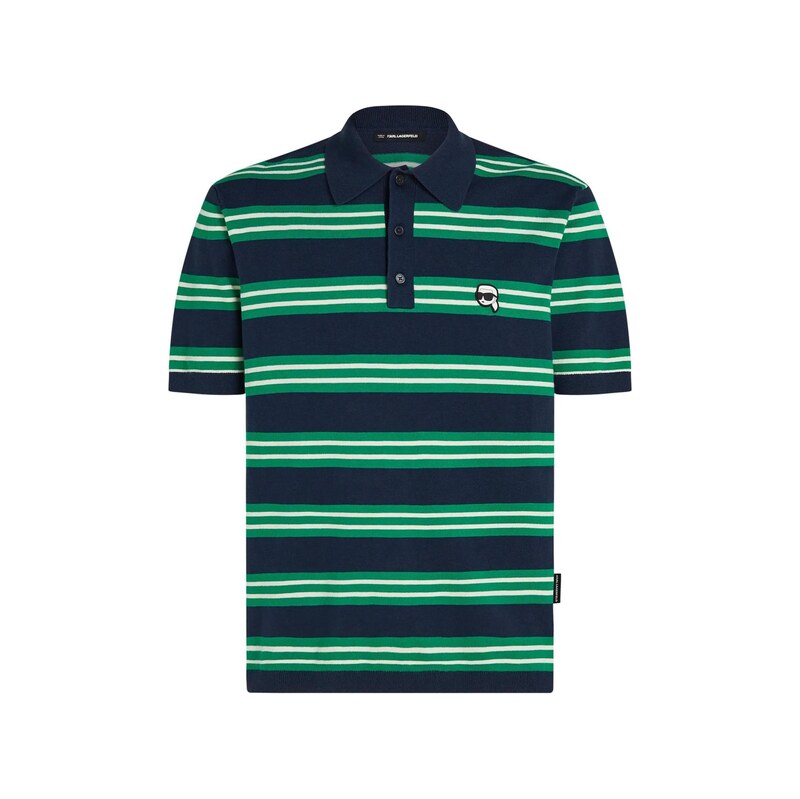 Karl Lagerfeld Tričko  Ikon Gestreiftes Strickpoloshirt