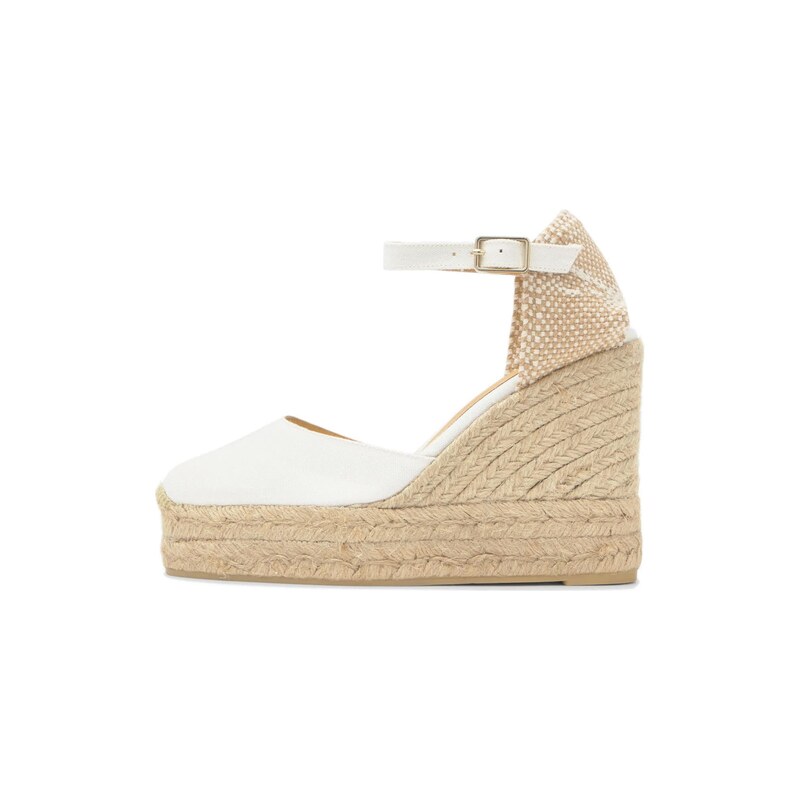 Castañer Espadrilky Carol světle béžová / bílá