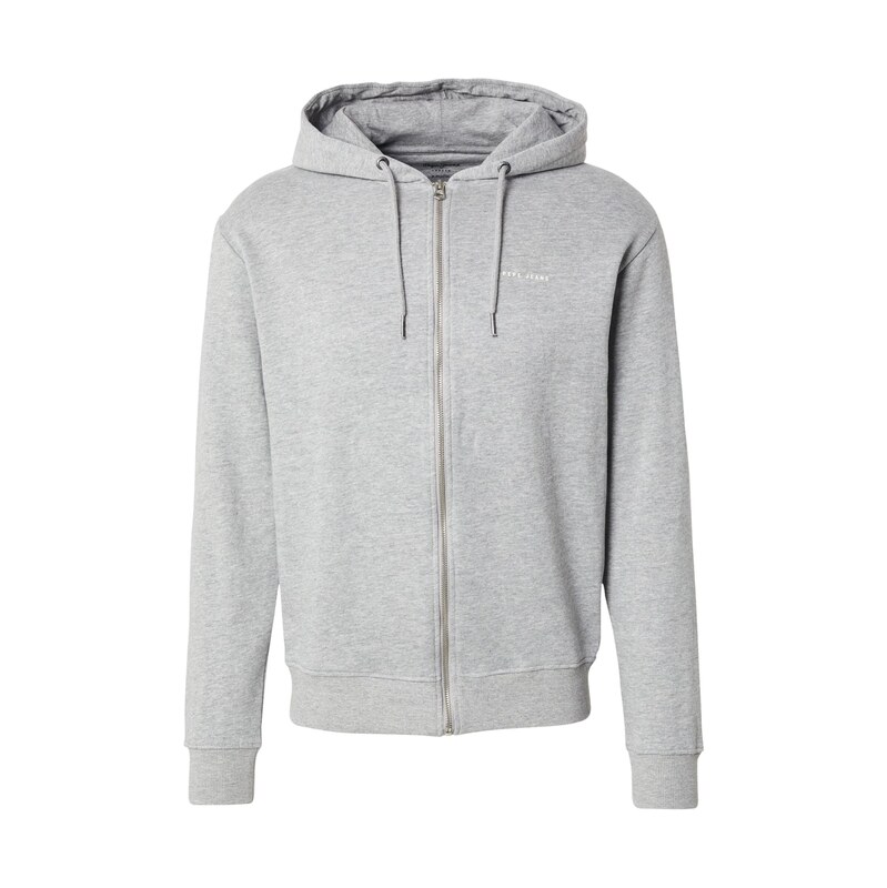 Pepe Jeans Mikina šedý melír / karmínově červené / bílá