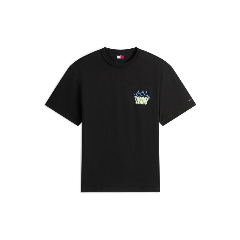 Tommy Jeans Tričko světlemodrá / světle žlutá / červená / černá