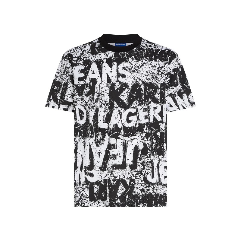 KARL LAGERFELD JEANS Tričko černá / bílá
