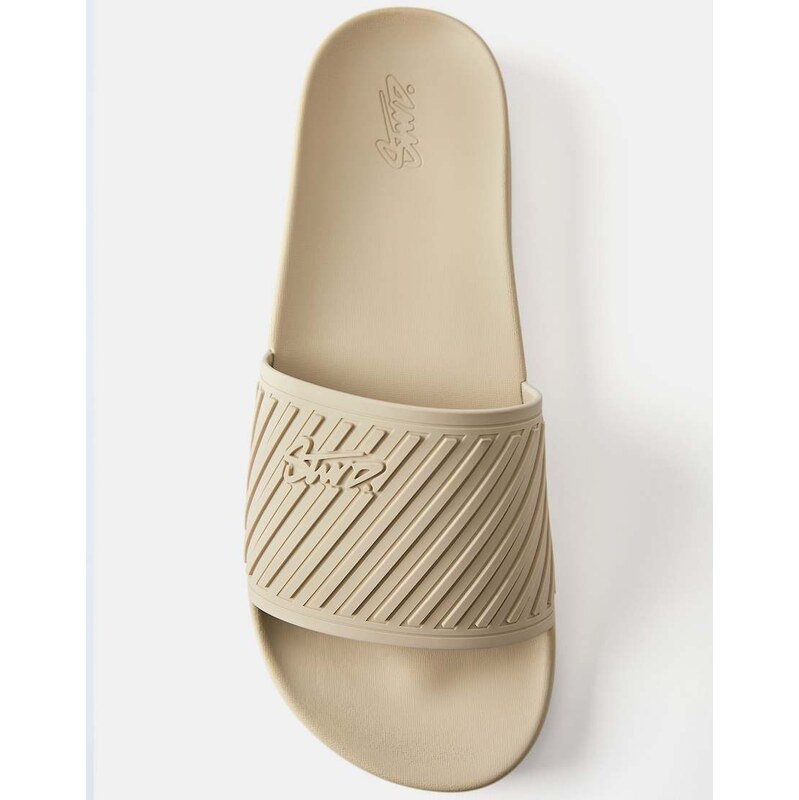 Pull&Bear Stwd rubberised sandals in ecru-White