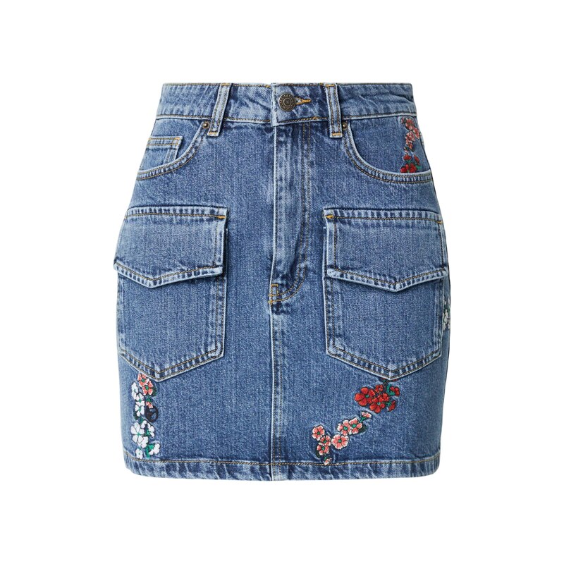 Desigual Sukně FAL_CARRY modrá džínovina