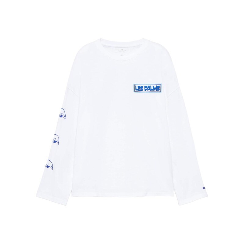 Pull&Bear Tričko modrá / královská modrá / světlemodrá / bílá