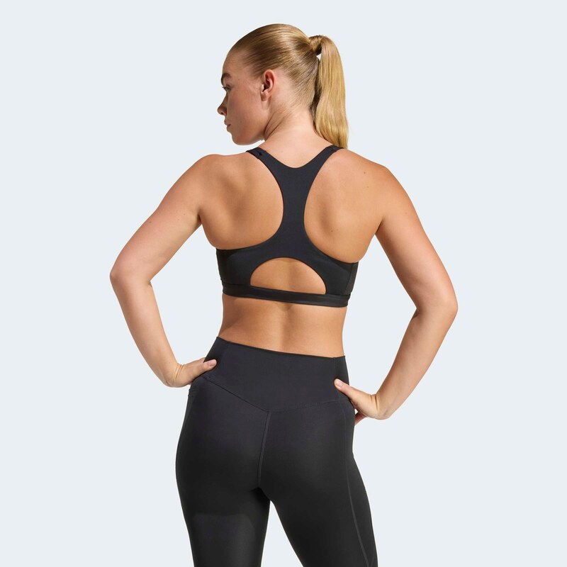 ADIDAS PERFORMANCE Sportovní podprsenka černá / bílá