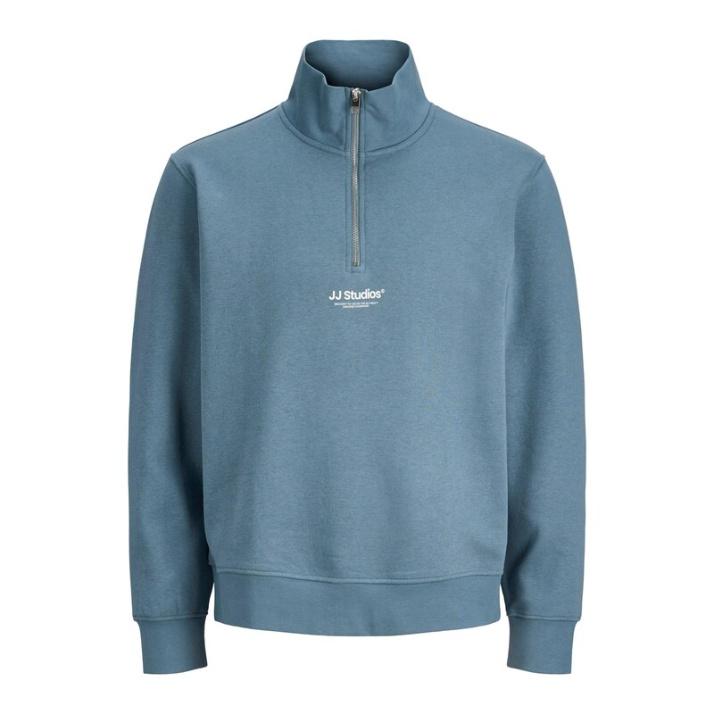 Jack & Jones Plus Mikina JJESOHO kouřově modrá / bílá