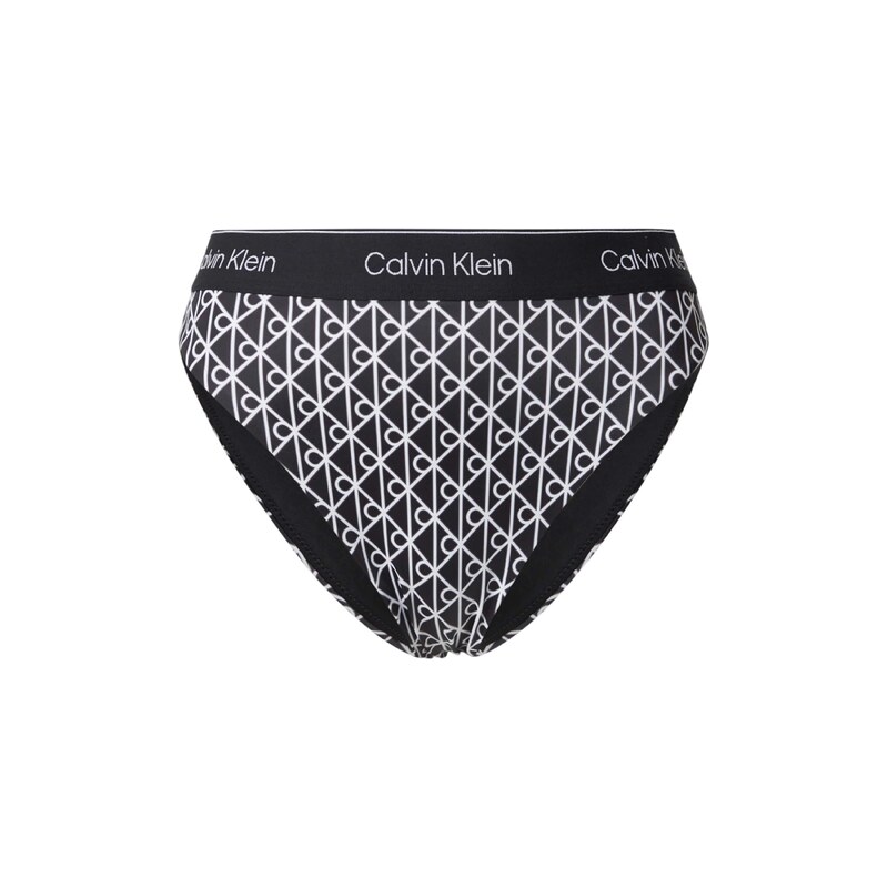 Calvin Klein Swimwear Spodní díl plavek černá / bílá