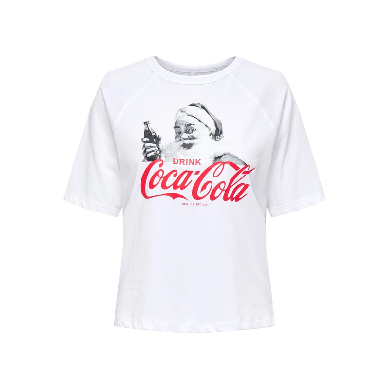 ONLY Carmakoma Tričko CARCoca Cola Xmas červená / černá / bílá