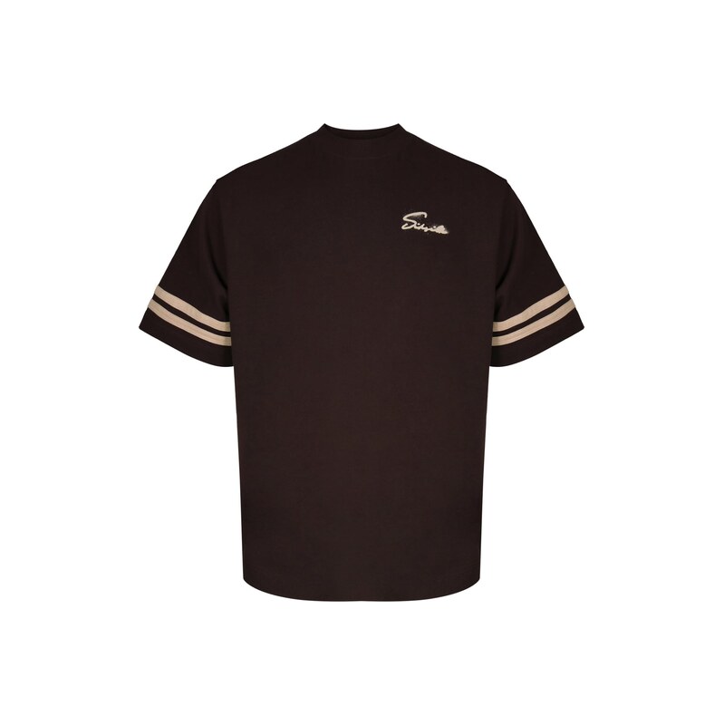 SikSilk Tričko Script koňaková / tmavě hnědá