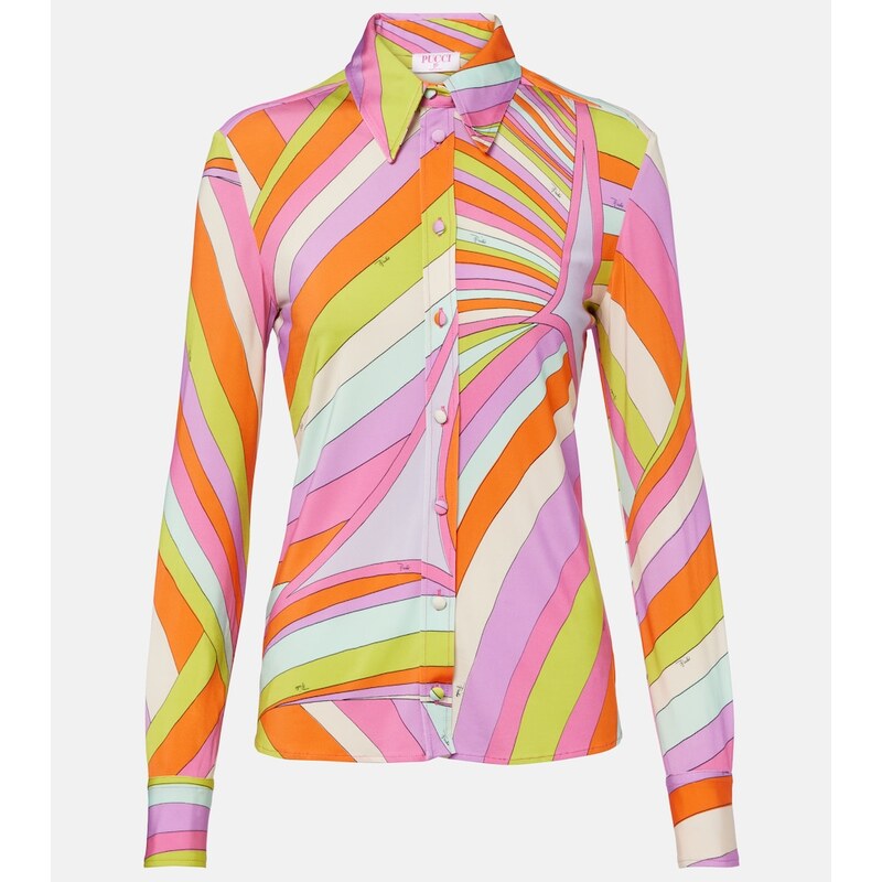 Pucci Iride satin jersey shirt