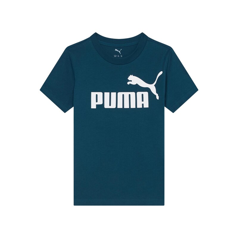 PUMA Tričko ESS No. 1 petrolejová / bílá