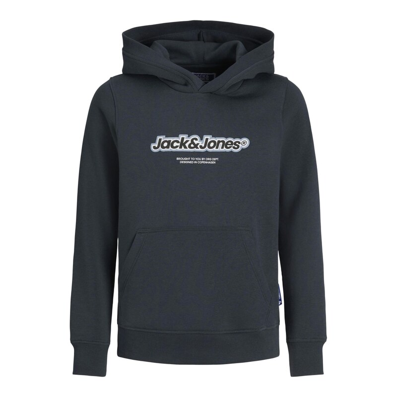 Jack & Jones Junior Mikina Vesterbro Newton čedičová šedá / bílá