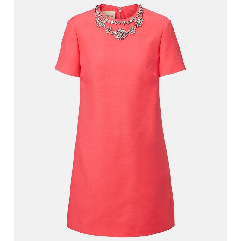 Valentino Crepe Couture embellished minidress