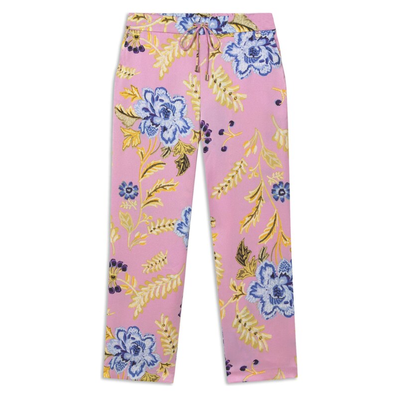 Lola Casademunt Kalhoty tmavě modrá / žlutá / ostružinová / pink