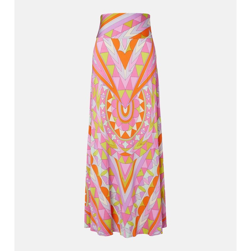 Pucci Manuba jersey satin maxi skirt