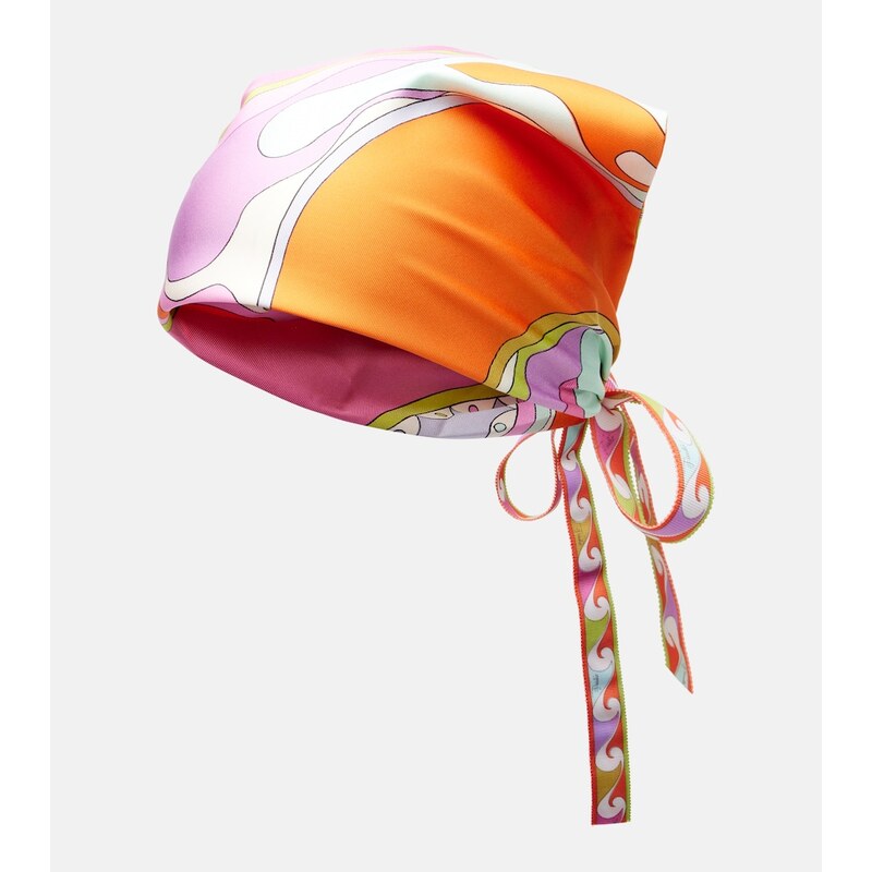 Pucci Orchidee silk twill head wrap