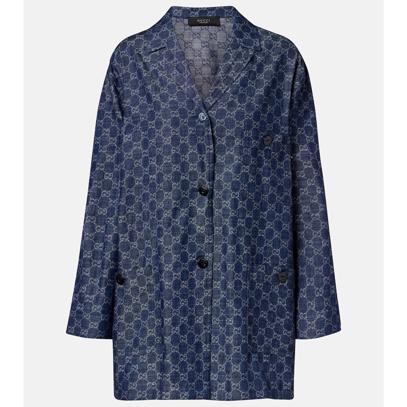 Gucci GG jacquard denim shirt