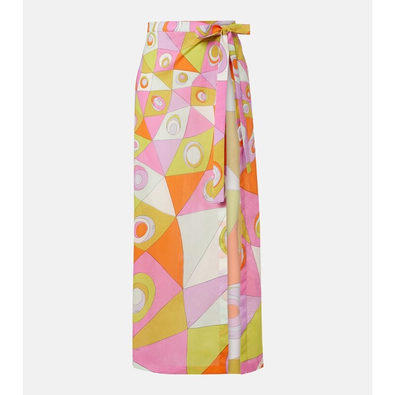 Pucci Orchidee cotton beach cover-up