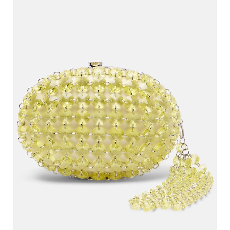 Self-Portrait Oval Small embellished clutch