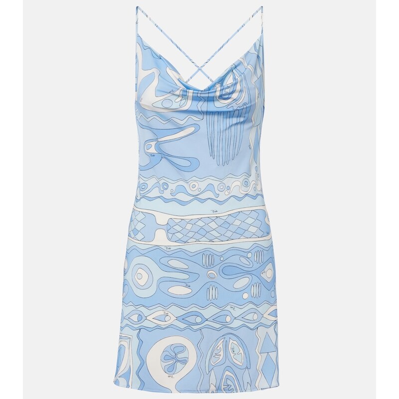 Pucci Angoli draped satin jersey minidress