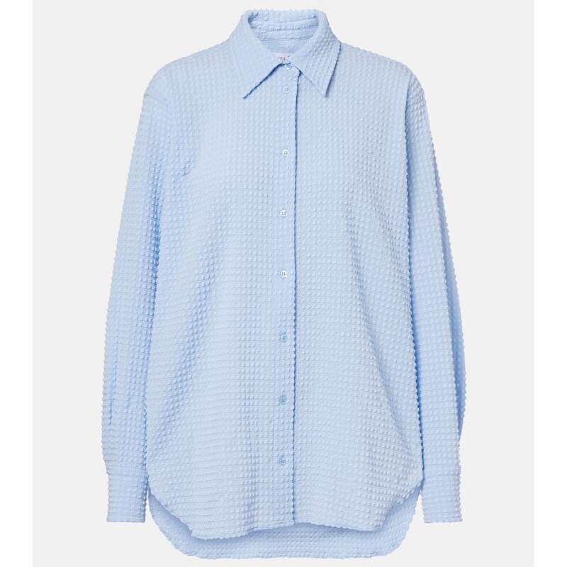 Hunza G Resort oversized seersucker shirt