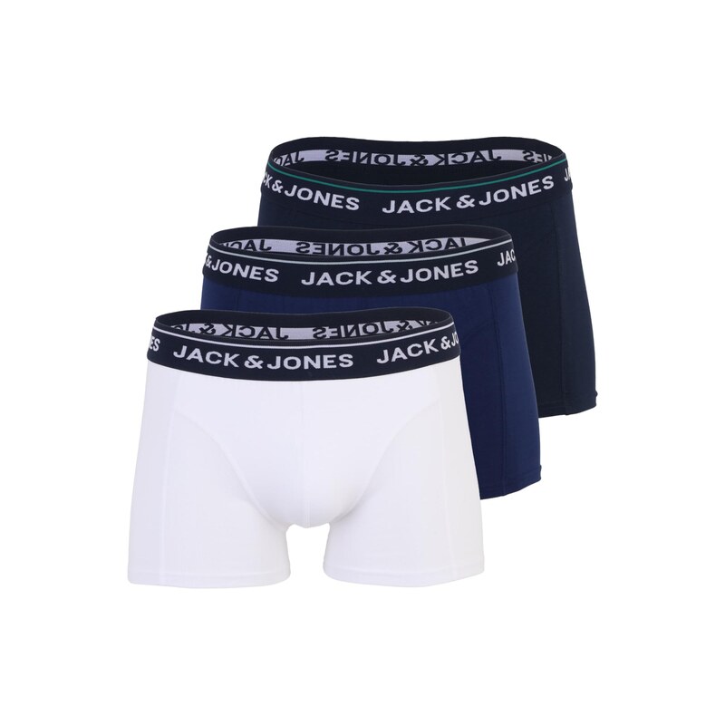 JACK & JONES Boxerky JACBRANCO marine modrá / černá / bílá