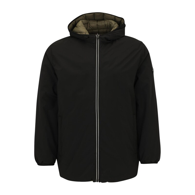 Jack & Jones Plus Přechodná bunda JJEBrook zelená / černá