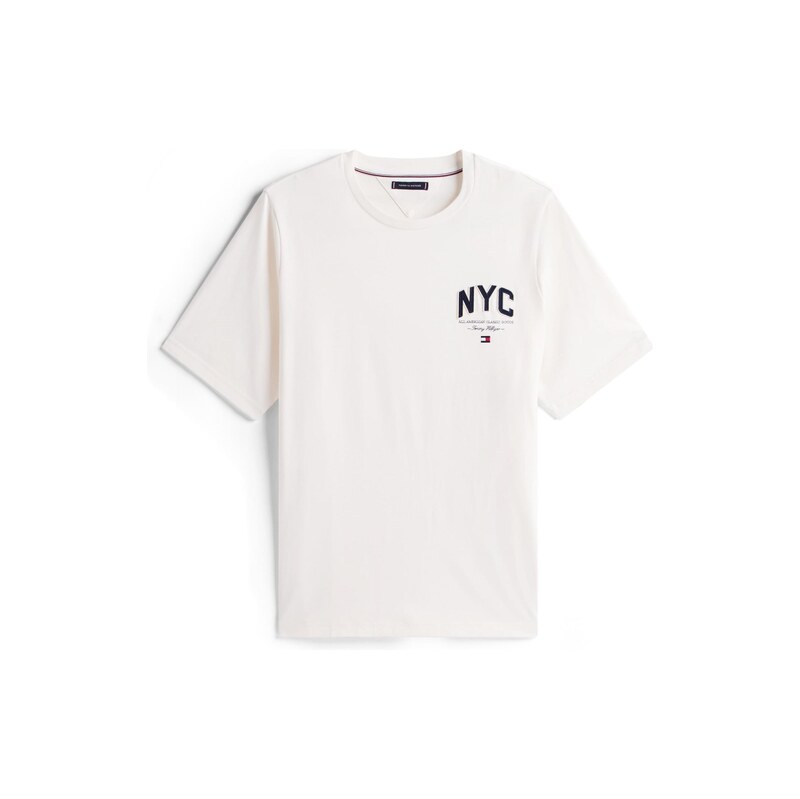 TOMMY HILFIGER Tričko NYC krémová / černá